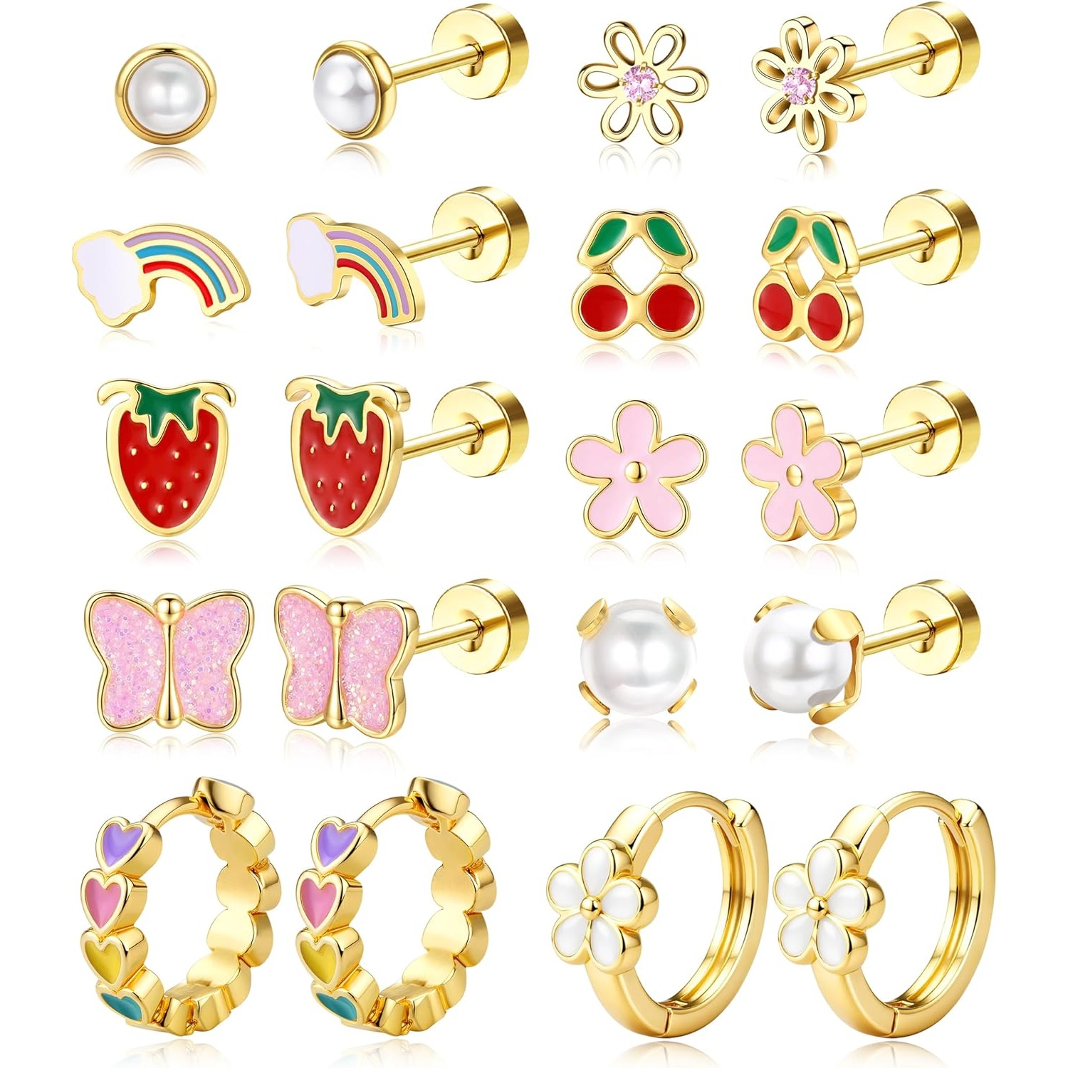 Body Jewelry Surgical Steel - FASACCO, 1 par de pendientes de
