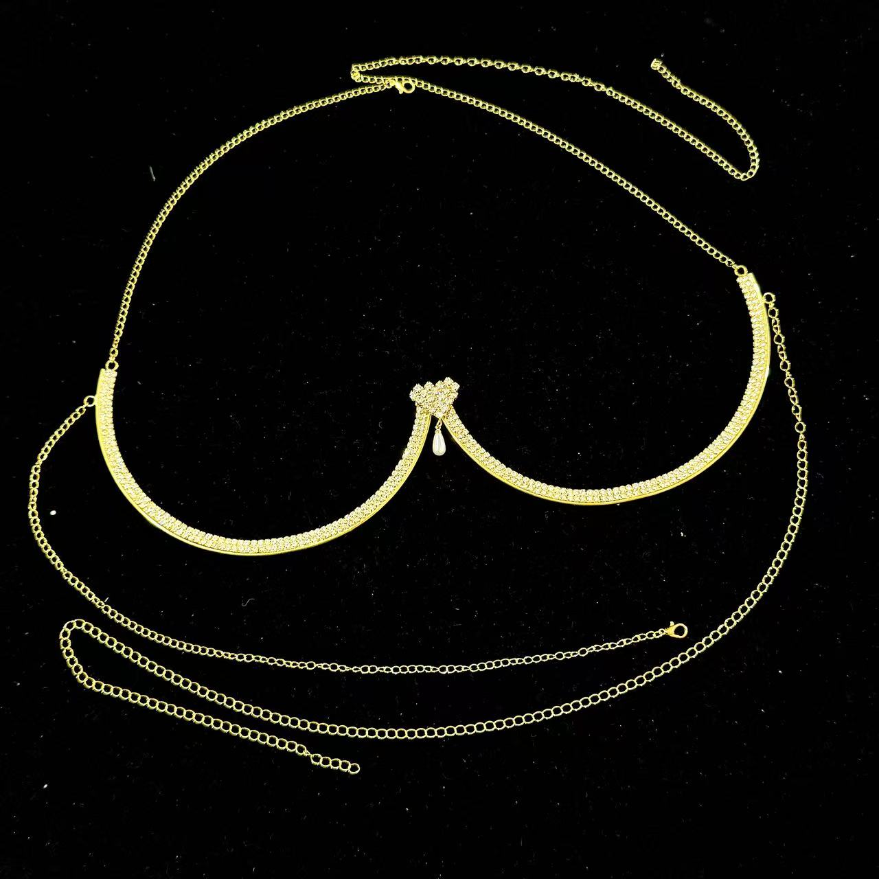 Soporte para el pecho para muj - Body Jewelry Necklace reseña y precio