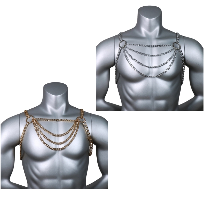 Cadena Metal para pecho para h - Body Jewelry Necklace reseña y precio
