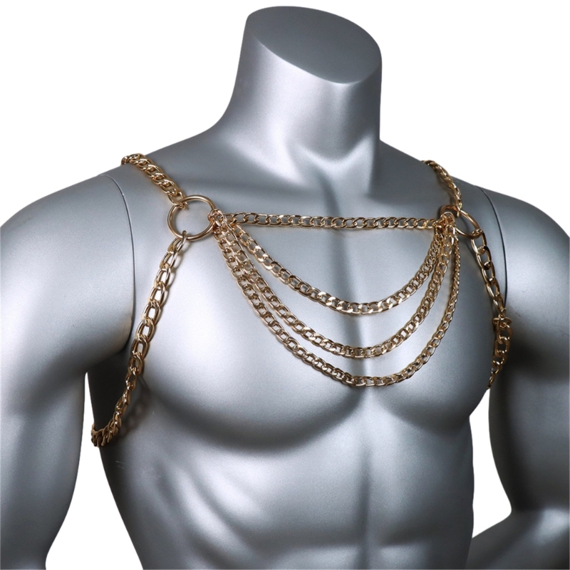 Cadena Metal para pecho para h - Body Jewelry Necklace reseña y precio