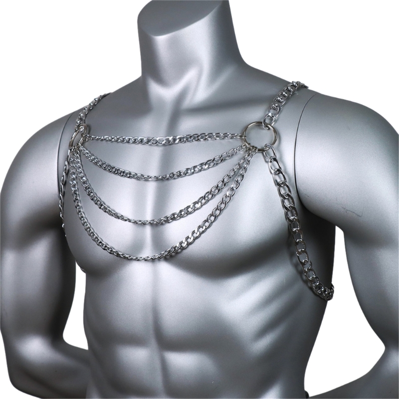 Cadena Metal para pecho para h - Body Jewelry Necklace reseña y precio